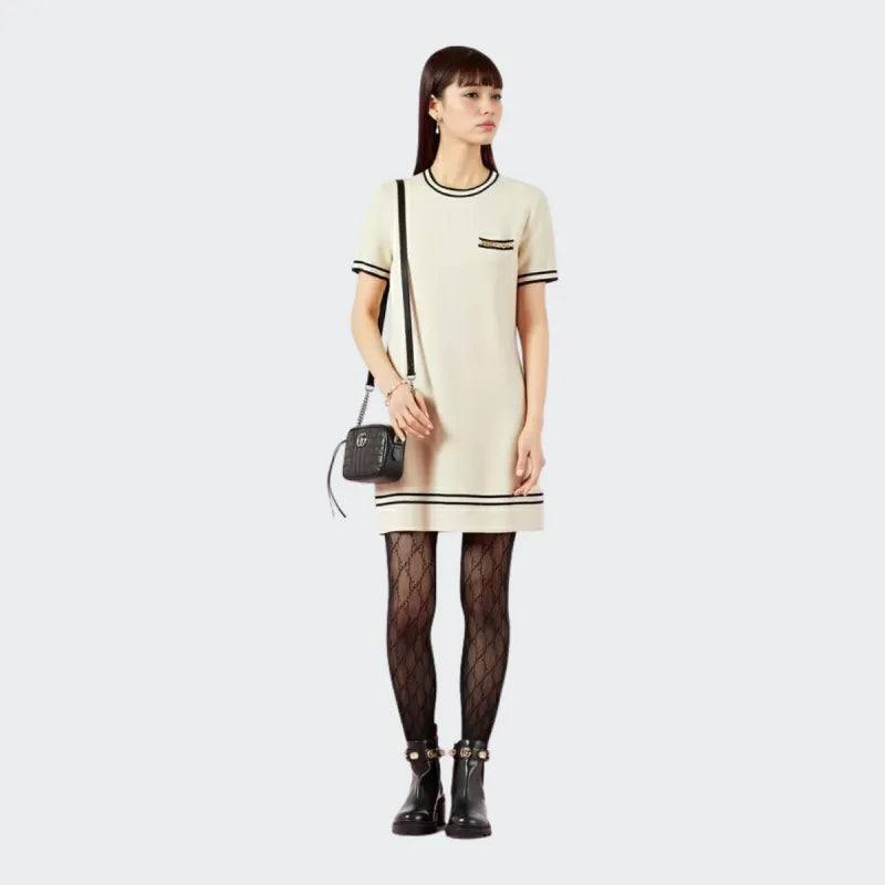 GUCCI WOMEN'S SHORTS-SLEEVED DRESS