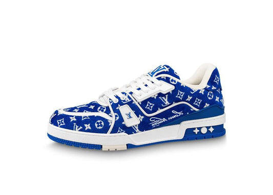 Louis Vuitton Trainer Blue Monogram Textile