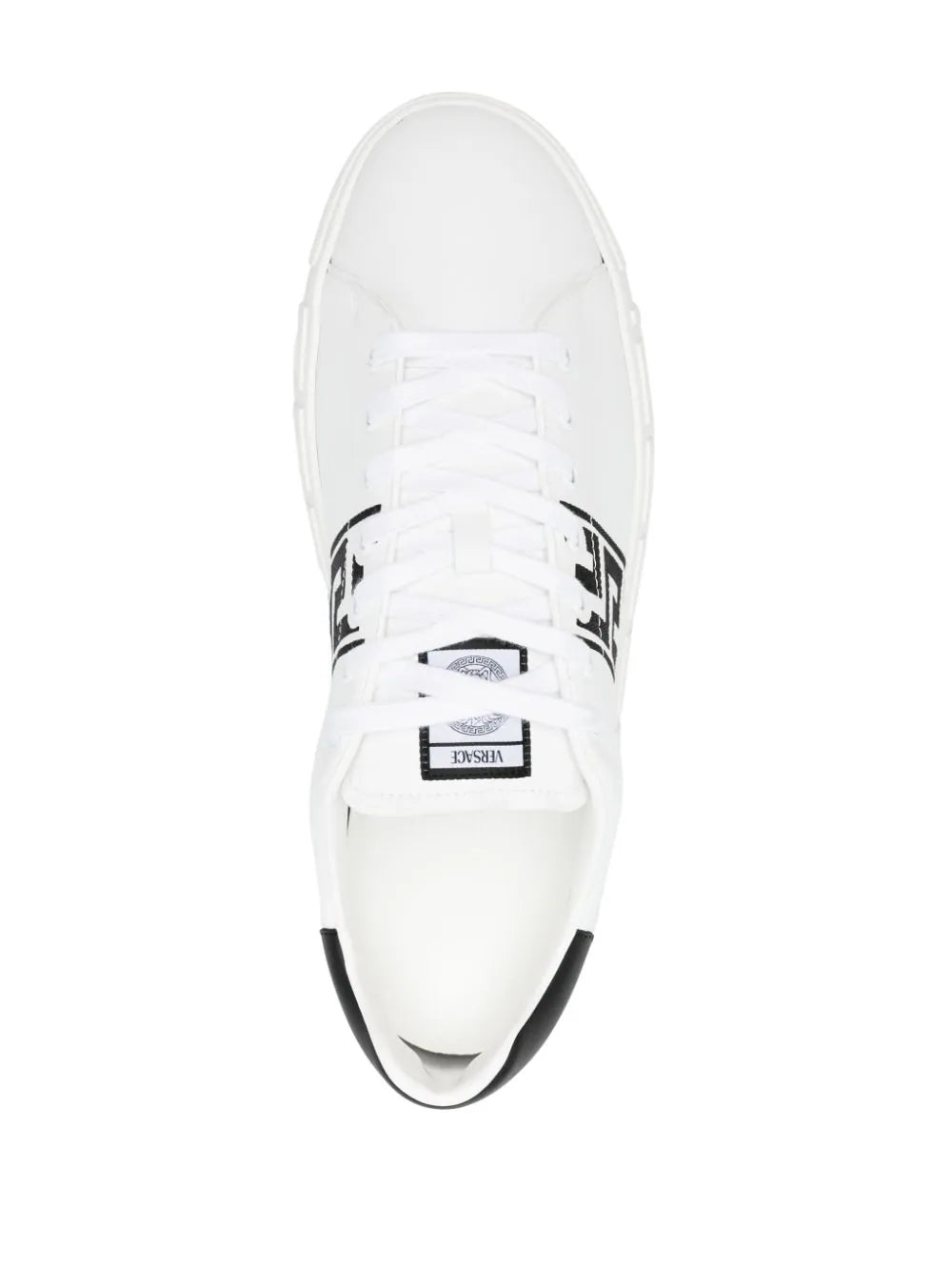 Versace Greca-embroidered leather sneakers