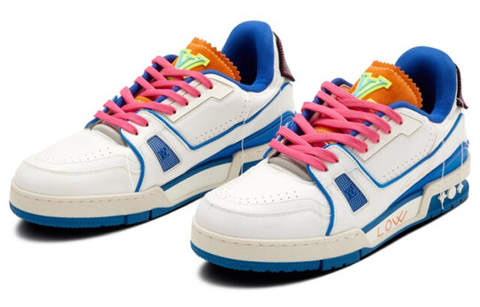 LOUIS VUITTON TRAINERS 'WHITE PINK BLUE FOR SAINT-TROPEZ'