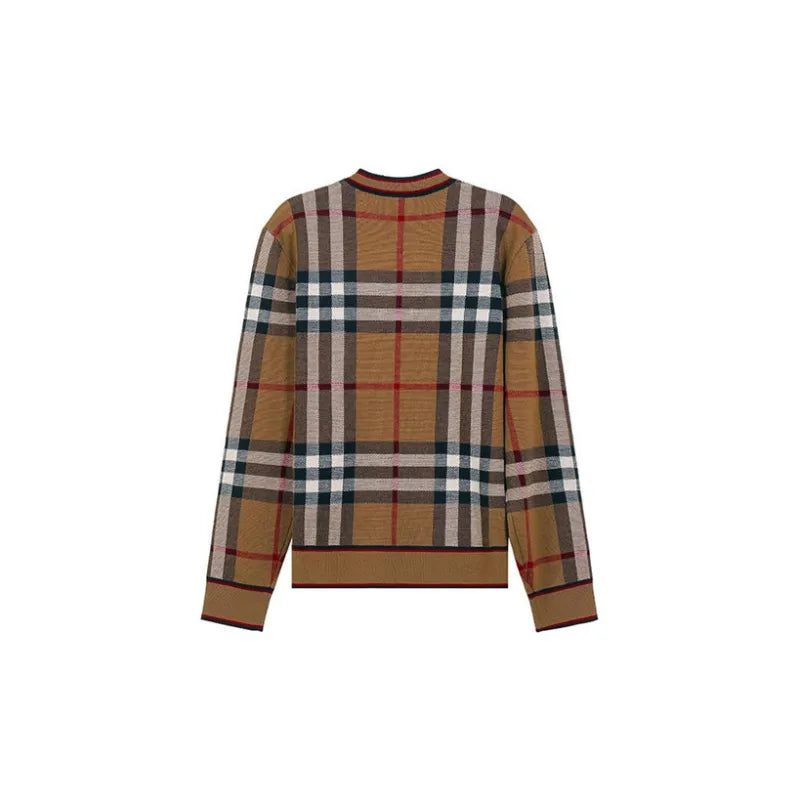 Burberry Men Naylor Check Sweater Brown