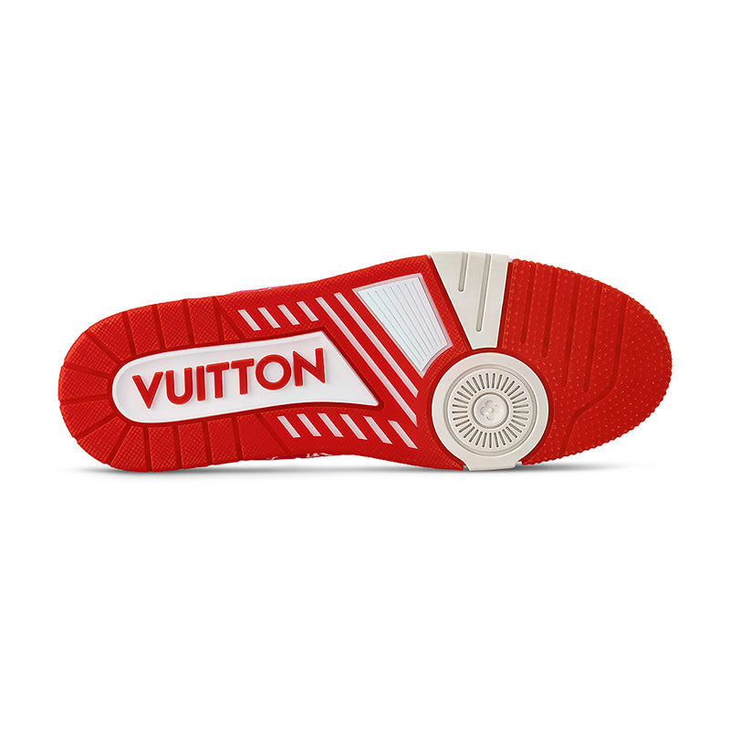 Louis Vuitton Trainer Red Monogram Textile