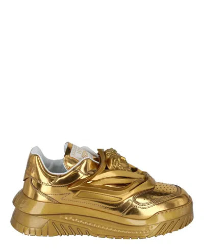 Versace Odissea metallic-effect sneakers