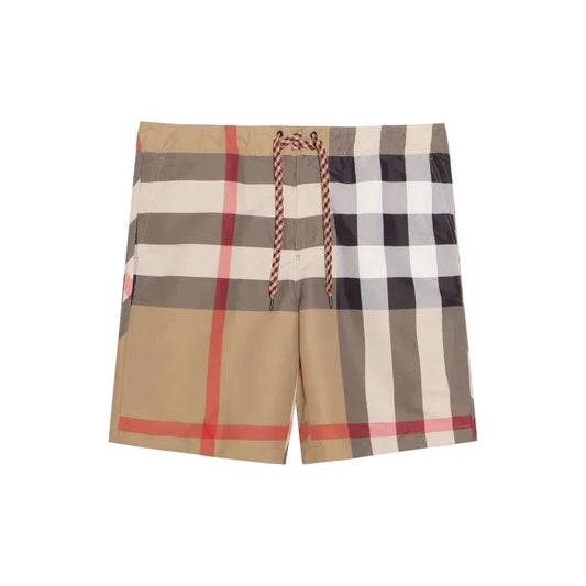 Burberry Men Check Swim Shorts Archive Beige