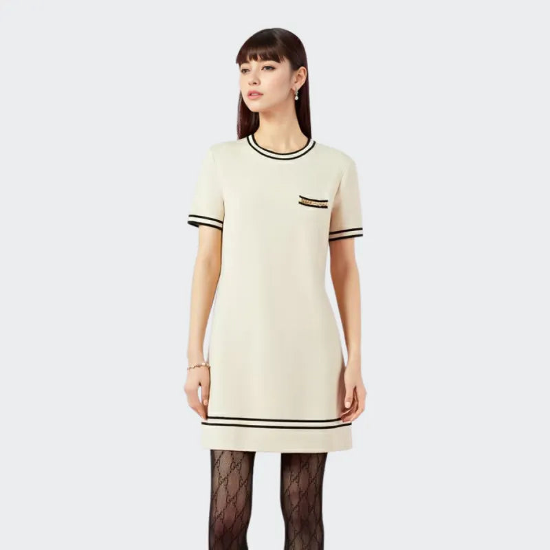 GUCCI WOMEN'S SHORTS-SLEEVED DRESS